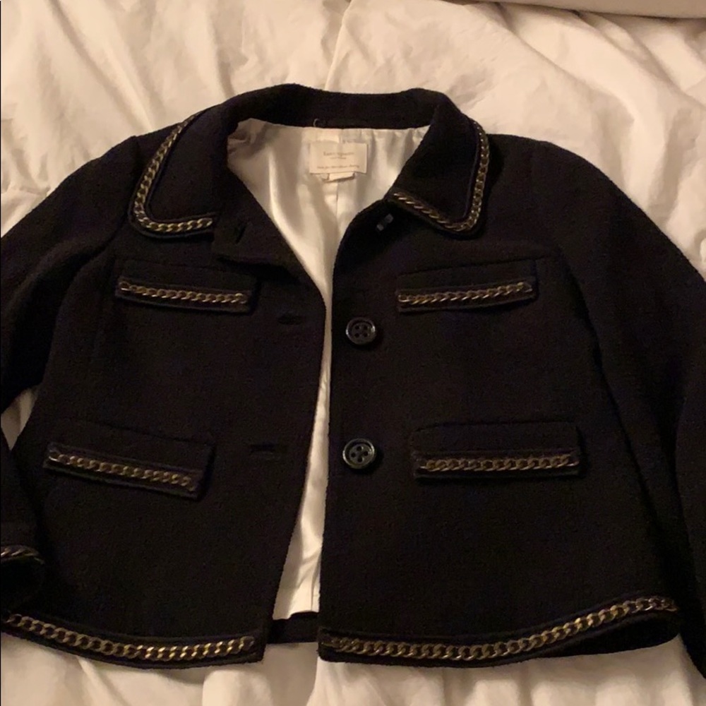 Kade Spade black blazer with chain detail
